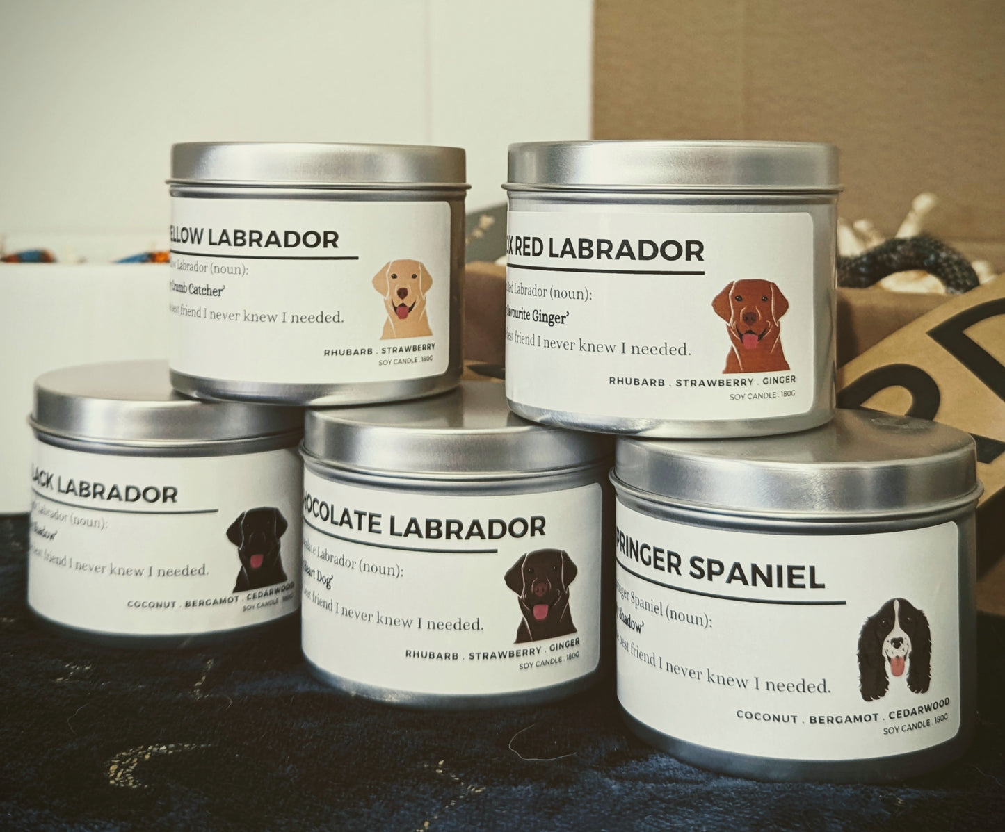 Springer Spaniel Utility Tin Candle